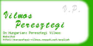 vilmos peresztegi business card